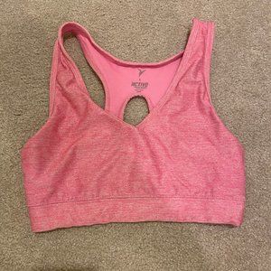 Pink sports bra